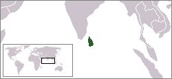 Location map for Sri Lanka.